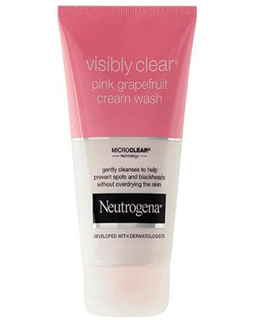 NEUTROGENA VISIBLY CLEAR<sup>®</sup> Pink Grapefruit Cream Wash